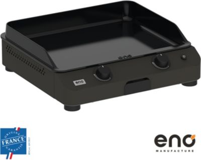 Plancha gaz ENO Fusion 60 Grise 2 brûleurs à poser, 57x39 cm