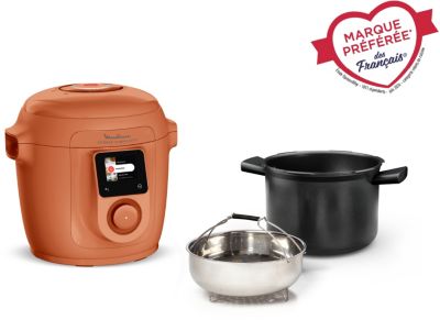 Cookeo MOULINEX CE8211F0 Cookeo Simplicity Terracotta - 6L (jusqu'à 6 personnes) - 150 recettes