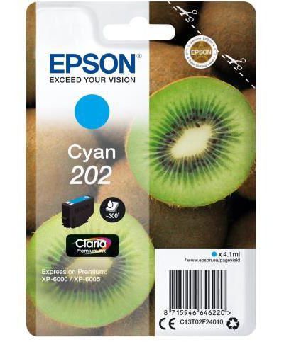Cartouche d'encre EPSON Originale 202 Cyan Série Kiwi - C13T02E24010