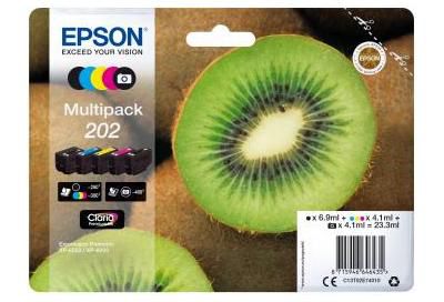 Cartouche d'encre EPSON Pack Multipack 5 Originales 202 (Noir Photo + 4 Couleurs) - C13T02F74010