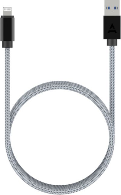 ADEQWAT vers USB 2m gris certifié Apple