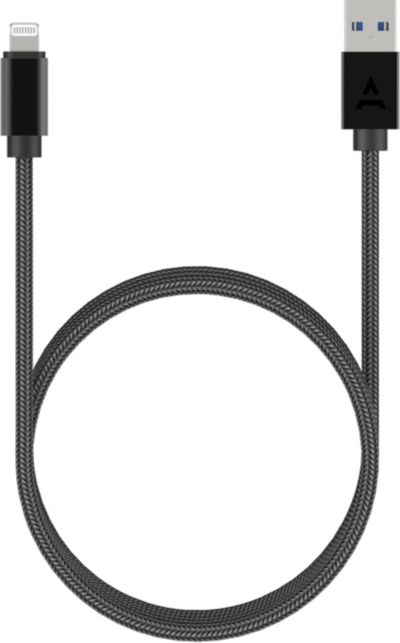 ADEQWAT vers USB 3m noir certifié Apple