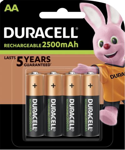 Pile rechargeable DURACELL AA/LR6 ULTRA POWER 2500 mAh, x4
