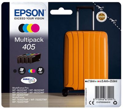 Cartouche d'encre EPSON Pack Multipack 4 Originales 405 (Noir + 3 Couleurs) - C13T05B64010