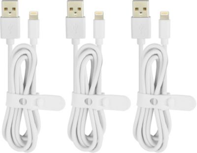 ESSENTIELB pack de 3 cables 1m blanc