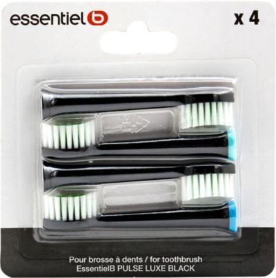 ESSENTIELB pack 4 brossettes noir pour Pulselux