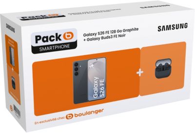 Smartphone SAMSUNG Pack S26FE 5G128Go Graphite + Galaxy Buds 3 FE Noir