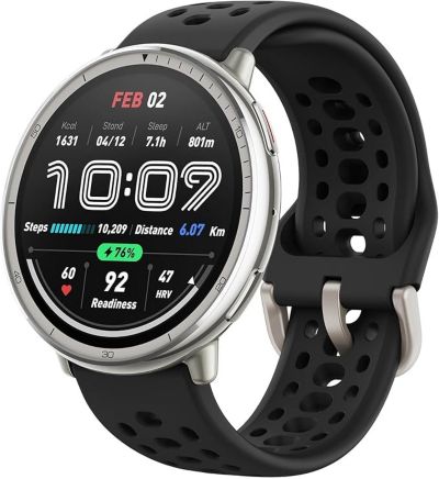 Montre sport AMAZFIT Active 2 Round Black Sport Silicone