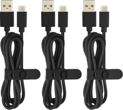 ESSENTIELB pack de 3 cables 1M blanc