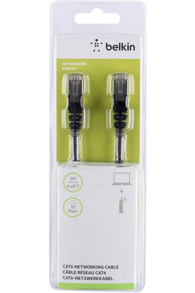 BELKIN RJ45 CAT6 2M Noir A3L981BT02MBKHS