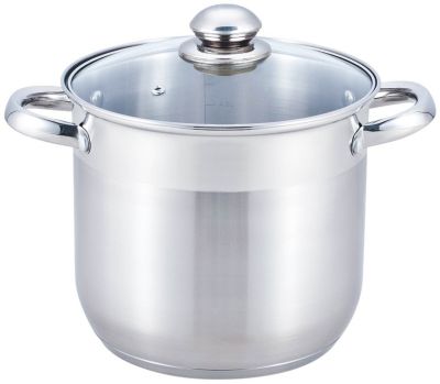 ESSENTIELB Vapeur Inox diam 24 cm + couvercle verre