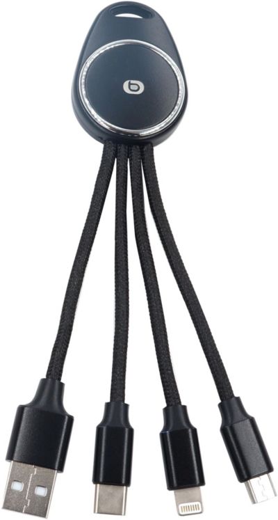 ESSENTIELB court 3 en 1 (lightning microUSB USB C)