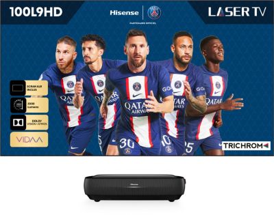 Vidéoprojecteur home cinéma HISENSE 100L9HD Laser TV + écran ALR FRESNEL