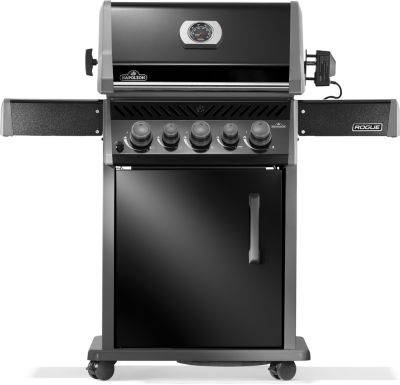 Barbecue gaz NAPOLEON Rogue RPS425RSIBPK2FRR noir 5 bruleurs sur chariot,  60x45 cm bruleurs latéral et arrière infrarouge