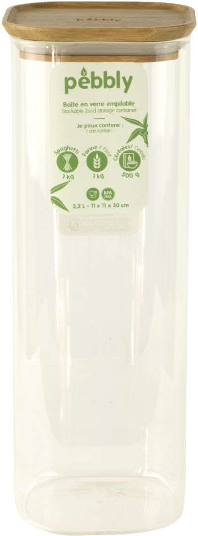 PEBBLY en verre 2.20 L