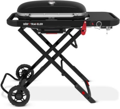 Barbecue gaz WEBER Gaz Traveler, sur chariot, 1 brûleur, surface de cuisson 63.5 x 34.3 cm