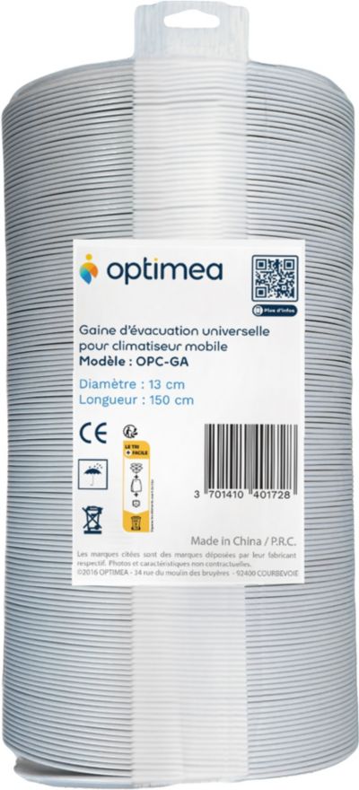 Climatiseur Accessoire OPTIMEA evac univ pour clim 13 cm