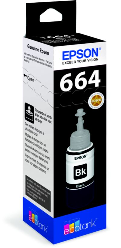 Cartouche d'encre EPSON Bouteille d'Encre Ecotank T664 Noire - C13T66414A