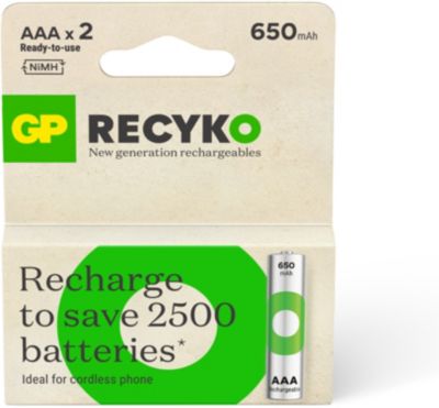 GP AAA ReCyckO 650 mAh lot de 2