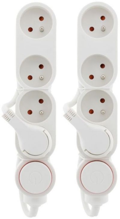 Essentielb Pack de 2 multiprises x4 Prises