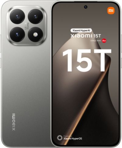 Smartphone XIAOMI 15T concu avec Leica 256Go Gris