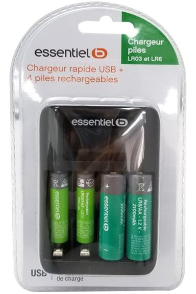 ESSENTIELB + 2xAA 2100Nimh + 2xAAA 700NimH