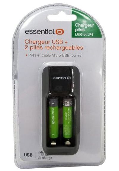 ESSENTIELB 2piles + 2xAAA 700Nimh