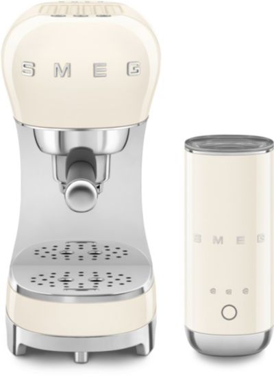 Machine à expresso SMEG (ECF00) + mousseur à lait (MFF02) Crème