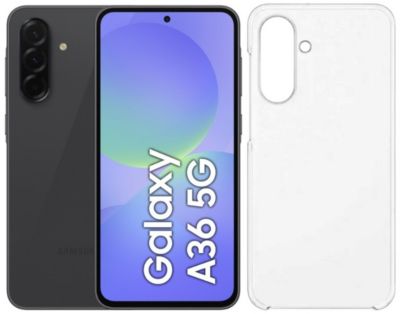 Smartphone SAMSUNG Pack A36 Noir 128Go 5G + Coque silicone