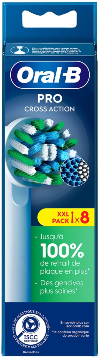 ORAL B Brossettes Cross action x8 X filaments