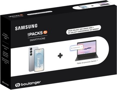 Smartphone SAMSUNG Pack Galaxy S25 256Go + Chromebook