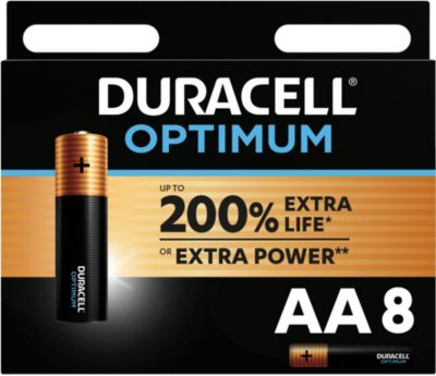 Pile DURACELL LR06 AA Lot 8 piles OPTIMUM