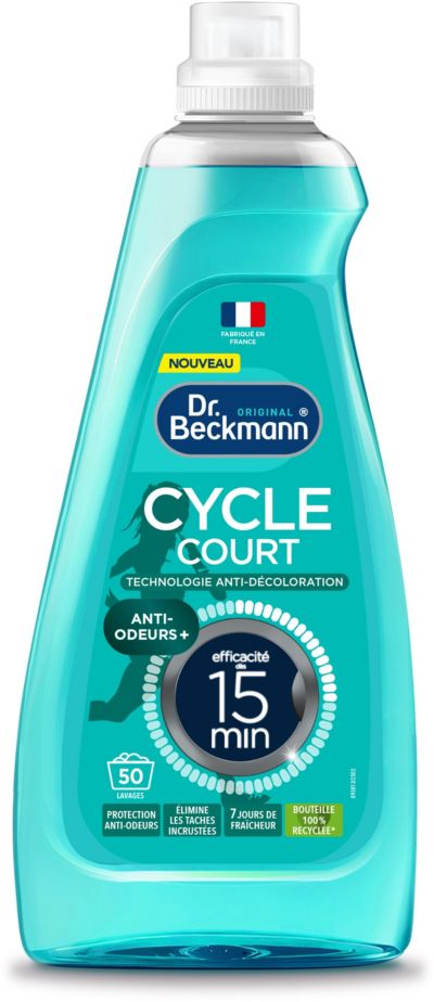 Lessive DR BECKMANN Liquide Cycle Court - Anti-odeurs x50 lavages