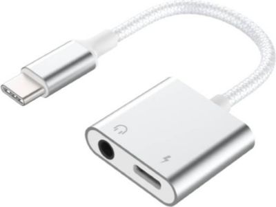 Adaptateur USB C FORCE POWER USB-C/Jack 3.5+USB C 100W Renforcé