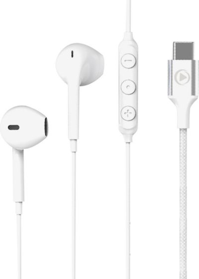 Ecouteurs FORCE PLAY Kit piétons bouton USB-C blanc renforcé
