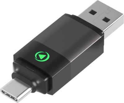 Adaptateur USB A/USB C FORCE PLAY 2en1 USBA+C - CarPlay / Android Auto