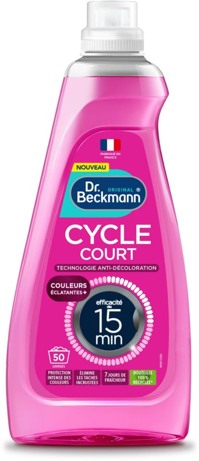 Lessive DR BECKMANN Liquide Cycle Court - Couleurs éclatantes x50 lavages