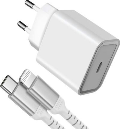 Chargeur FORCE POWER 20W + cable USB-C / Lightning MFI 1.2m
