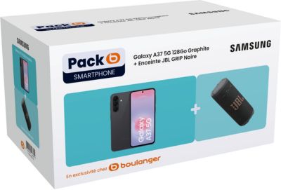 Smartphone SAMSUNG Pack A37 5G 128Go Graphite + Enceinte JBL Grip Noir