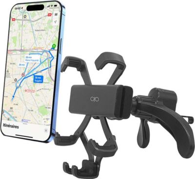 Support smartphone FORCE POWER Pour grille aération gravité Noir recycl