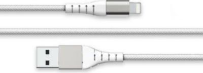 Câble Lightning FORCE POWER USB-A/Lightning MFI 2m blanc