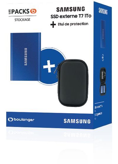 SAMSUNG Pack T7 1To bleu + Etui