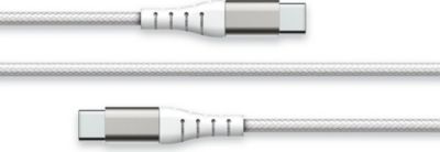 Câble USB FORCE POWER 60W USB-C / USB-C 2m blanc