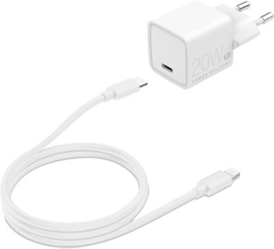 Chargeur + câble ESSENTIELB 20W PowerDelivery USB-C +Câble Lightning