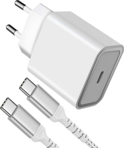 Chargeur secteur FORCE POWER 25W + cable USB-C / USB-C 1.2m