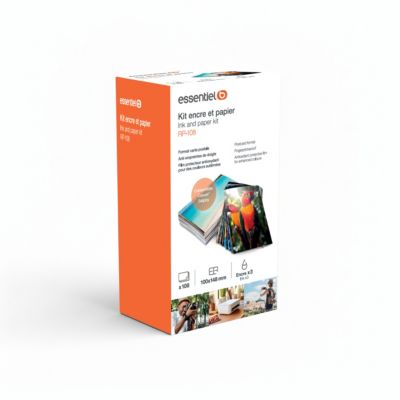 Kit papier + encre ESSENTIELB compatible Canon Selphy KP-108 tirages