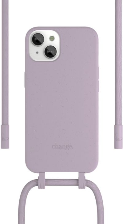 WOODCESSORIES iPhone 14 Plus Tour de cou lila