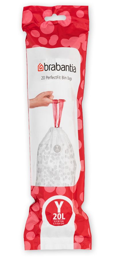 Sac poubelle BRABANTIA Rouleau code Y - 20 L - 20 sacs