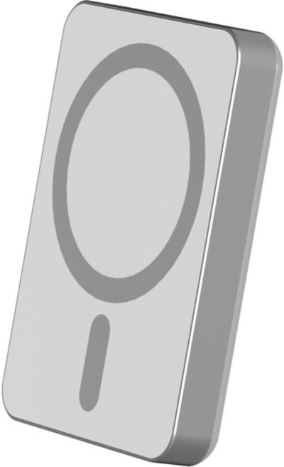 Chargeur induction FORCE POWER 5000mAh MagSafe 15W argent