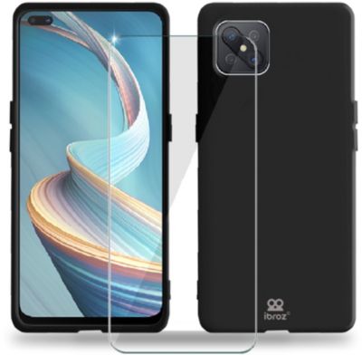 IBROZ Oppo Reno 4Z Coque noir + Verre trempé